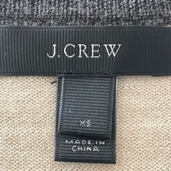 J Crew Tan & Gray Polka Dot Crewneck Sweater – SZ XS - Picture 2 of 5